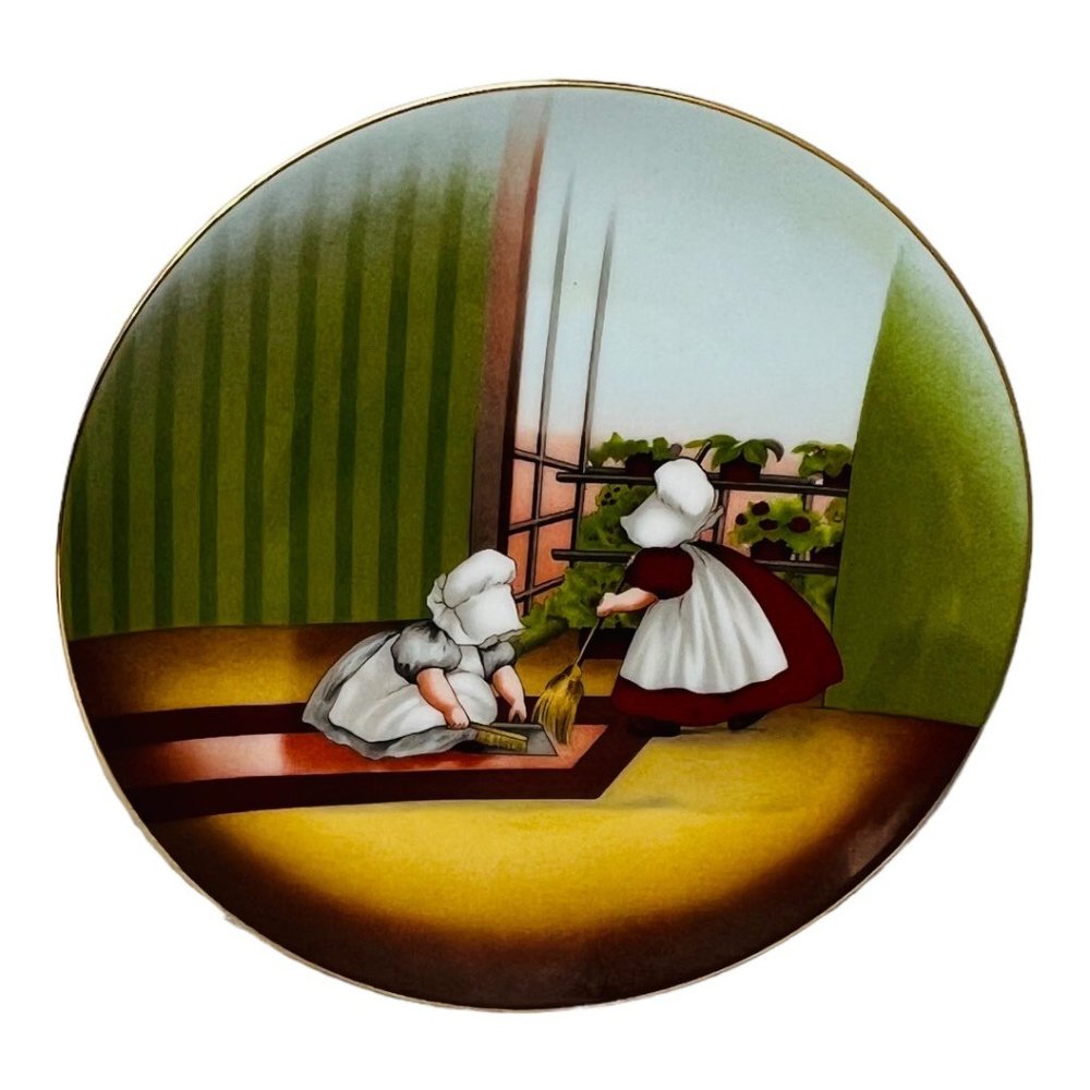 "The Sun-Bonnet Babies" Plates Set of 7 Royal Bayreuth Vintage 1974 - Picture 10 of 16